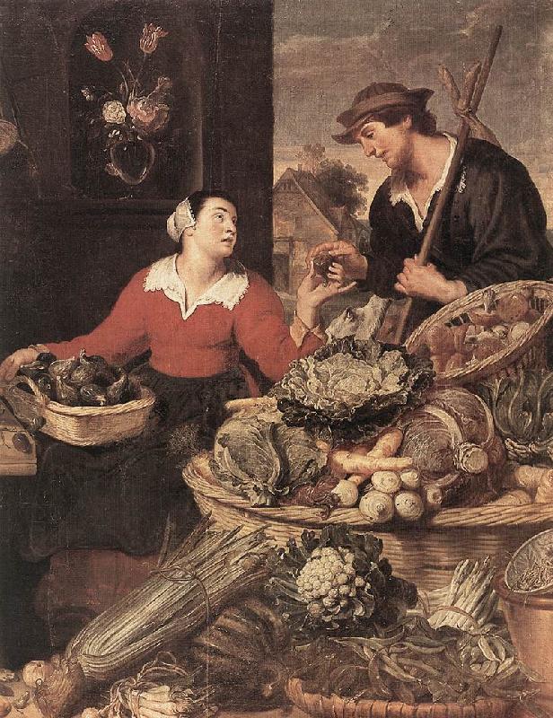 SNYDERS, Frans Fruit and Vegetable Stall (detail) ar oil painting picture